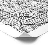 Hollywood California Minima Modern Street Map Poster (Ecke)