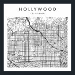 Hollywood California Minima Modern Street Map Poster<br><div class="desc">Hollywood California Minima Modern Street Map</div>
