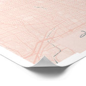 Hollywood California Pink und Blue Niedlich Script Poster (Ecke)