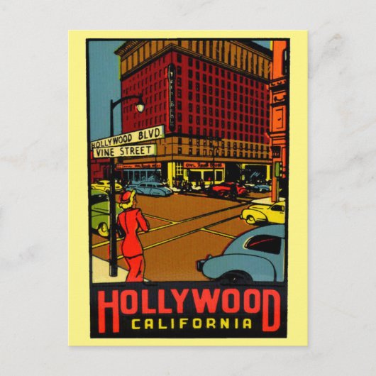 Hollywood California Postcard Postkarte (Vorderseite)