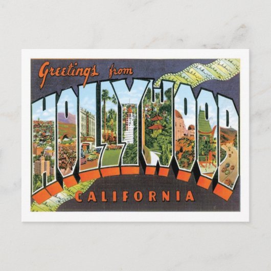 Hollywood California Travel US City Postkarte (Vorderseite)