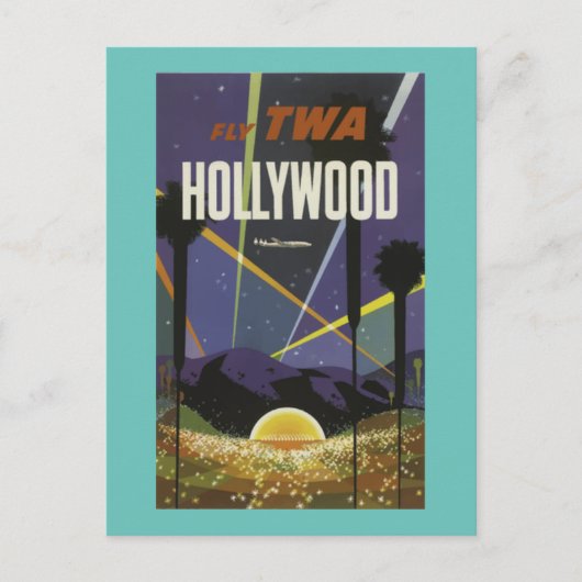 HOLLYWOOD      CALIFORNIAVinage travel Postkarte (Vorderseite)