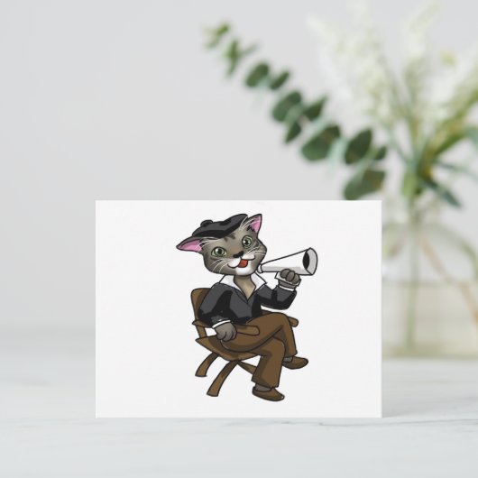 Hollywood Cat Postkarte (Stehend Vorderseite)