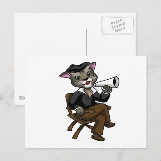 Hollywood Cat Postkarte (Vorne/Hinten)