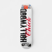 HOLLYWOOD CHICK Skateboard, 7¾ Zoll Deck Skateboard (Vorne)