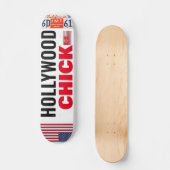 HOLLYWOOD CHICK USA 7 3/4" Skateboard Deck (Vorderseite)