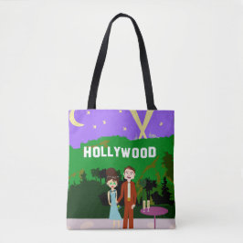Hollywood Date Retro Character Illustration Design Tasche
