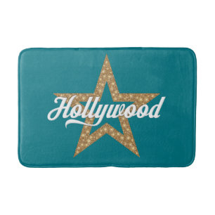 Hollywood-Drehbuch mit Star (White Type) Bath Mat Badematte