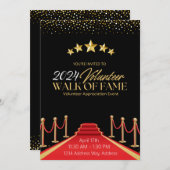 Hollywood Fame Red Carpet Einladung (Vorne/Hinten)