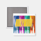"Hollywood" farbenfrohe Palms Magnet (Vorderseite/Rückseite)