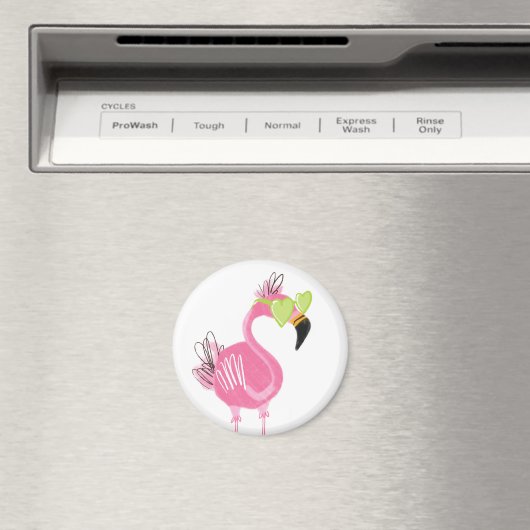 Hollywood Flamingo Magnet (In Situ (Geschirrspüler))