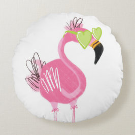 Hollywood Flamingo Rundes Kissen