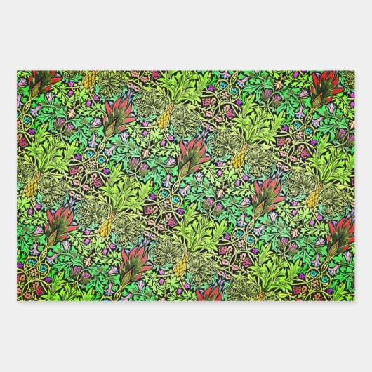 Hollywood Floral Botanischer Sampler Geschenkpapier Set (Vorderseite 2)