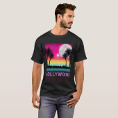 Hollywood Florida Beach Retro Urlaub Matchi T-Shirt (Vorne ganz)