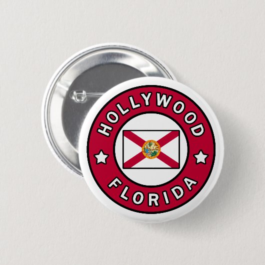 Hollywood Florida Button (Vorne & Hinten)