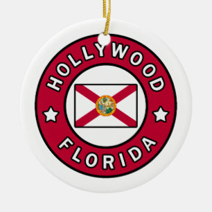 Hollywood Florida Keramik Ornament