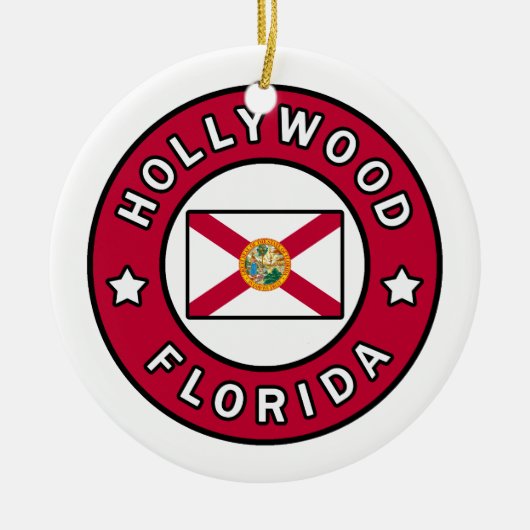 Hollywood Florida Keramik Ornament (Vorne)