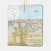 Hollywood Florida Nautical Chart Keramikornament (Links)