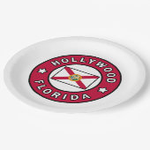 Hollywood Florida Pappteller (Schrägansicht)