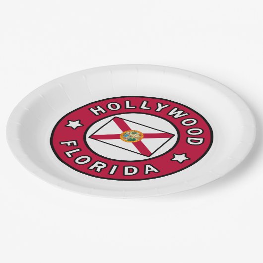 Hollywood Florida Pappteller (Schrägansicht)
