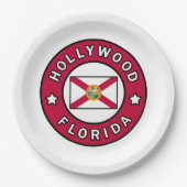 Hollywood Florida Pappteller (Vorderseite)