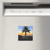 Hollywood, Florida - tropischer Sonnenaufgang Magnet (In Situ (Geschirrspüler))