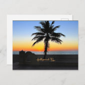 Hollywood, Florida - tropischer Sonnenaufgang Postkarte (Vorne/Hinten)