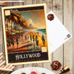 Hollywood, Florida | Vintage Postkarte<br><div class="desc">Genießen Sie den faszinierenden Reiz Hollywoods, Floridas, mit unserer exquisiten Vintagen Postkarte. Treten Sie ein in eine Welt, in der palmengesäumte Strände glitzernde Lichter der Stadt treffen, wo sich die Kunst-Deko-Architektur mit üppigen tropischen Landschaften vermischt und jeder Sonnenuntergang den Himmel in einer faszinierenden Farbpalette malt. Unsere Postkarte dient als zeitlose...</div>