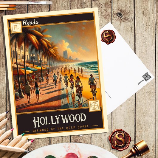 Hollywood, Florida | Vintage Postkarte