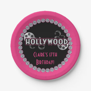 Hollywood-Geburtstags-Party-Teller Pappteller