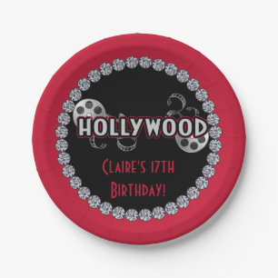 Hollywood-Geburtstags-Party-Teller Pappteller