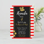 Hollywood Geburtstagsparty Einladung (Stehend Vorderseite)