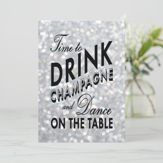 Hollywood Glam Coupels Einladung zur Dusche (Stehend Vorderseite)