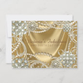 Hollywood Glam Pearl Birthday Party Einladung (Vorderseite)