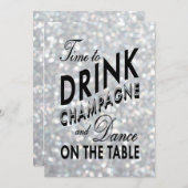 Hollywood Glam Probe Dinner Einladung (Vorne/Hinten)