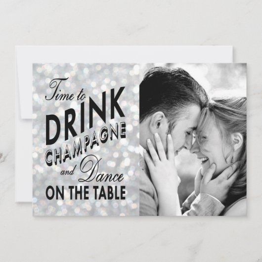 Hollywood Glam Save the Date (Vorderseite)