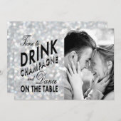 Hollywood Glam Save the Date (Vorne/Hinten)