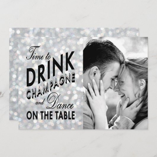 Hollywood Glam Save the Date (Vorne/Hinten)