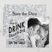 Hollywood Glam Save the Date (Vorne/Hinten)