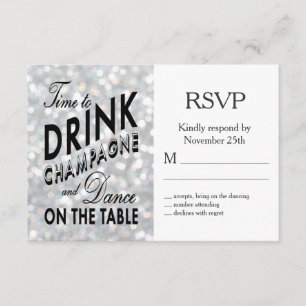 Hollywood Glam UAWG RSVP Karte