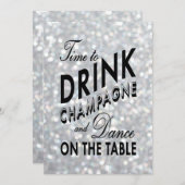 Hollywood Glam Wedding Einladung (Vorne/Hinten)