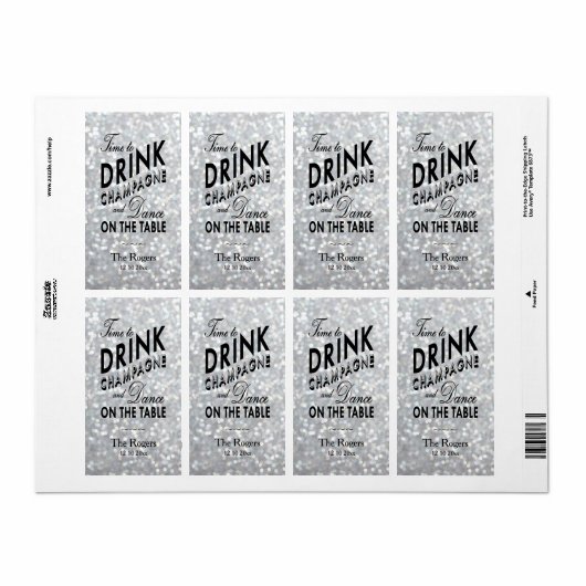 Hollywood Glam Wine Label (Vorne)