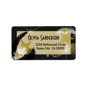 Hollywood-Glamour-Adressen-Etikett Adressaufkleber