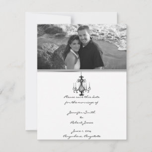 Hollywood Glamour Chandelier Save the Date