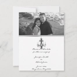 Hollywood Glamour Chandelier Save the Date