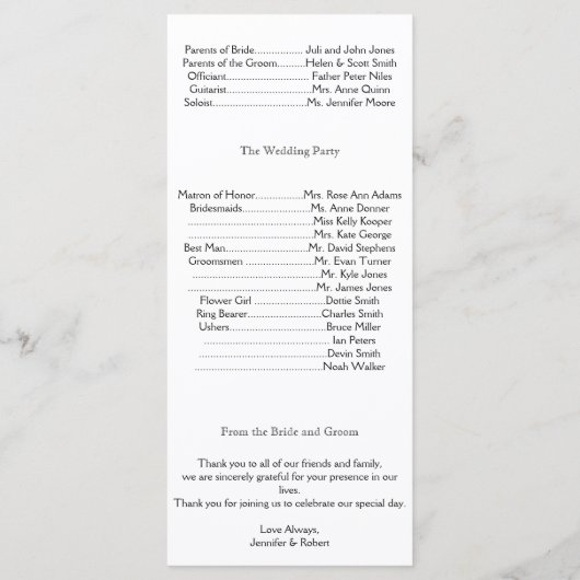 Hollywood Glamour Chandelier Wedding Program Programm (Rückseite)