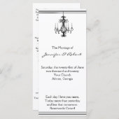 Hollywood Glamour Chandelier Wedding Program Programm (Vorne/Hinten)