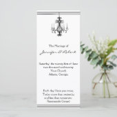 Hollywood Glamour Chandelier Wedding Program Programm (Stehend Vorderseite)