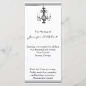 Hollywood Glamour Chandelier Wedding Program Programm (Vorderseite)