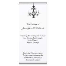 Hollywood Glamour Chandelier Wedding Program